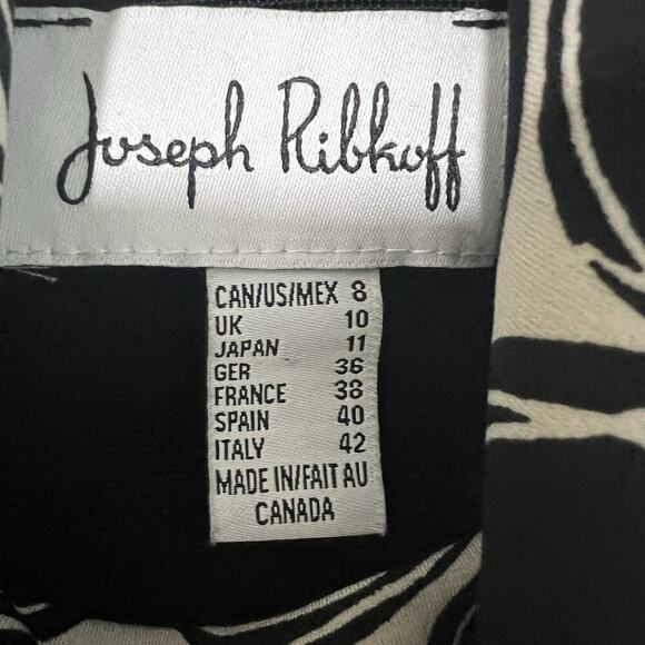 Joseph Ribkoff Cowl Neck Double Layer Tunique Black/Beige Dress Size 8 Stretch - Picture 6 of 15